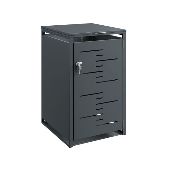 Skab med låsbar dør og åben top Dark Gray 76x65x116.3cm OGS63-DG