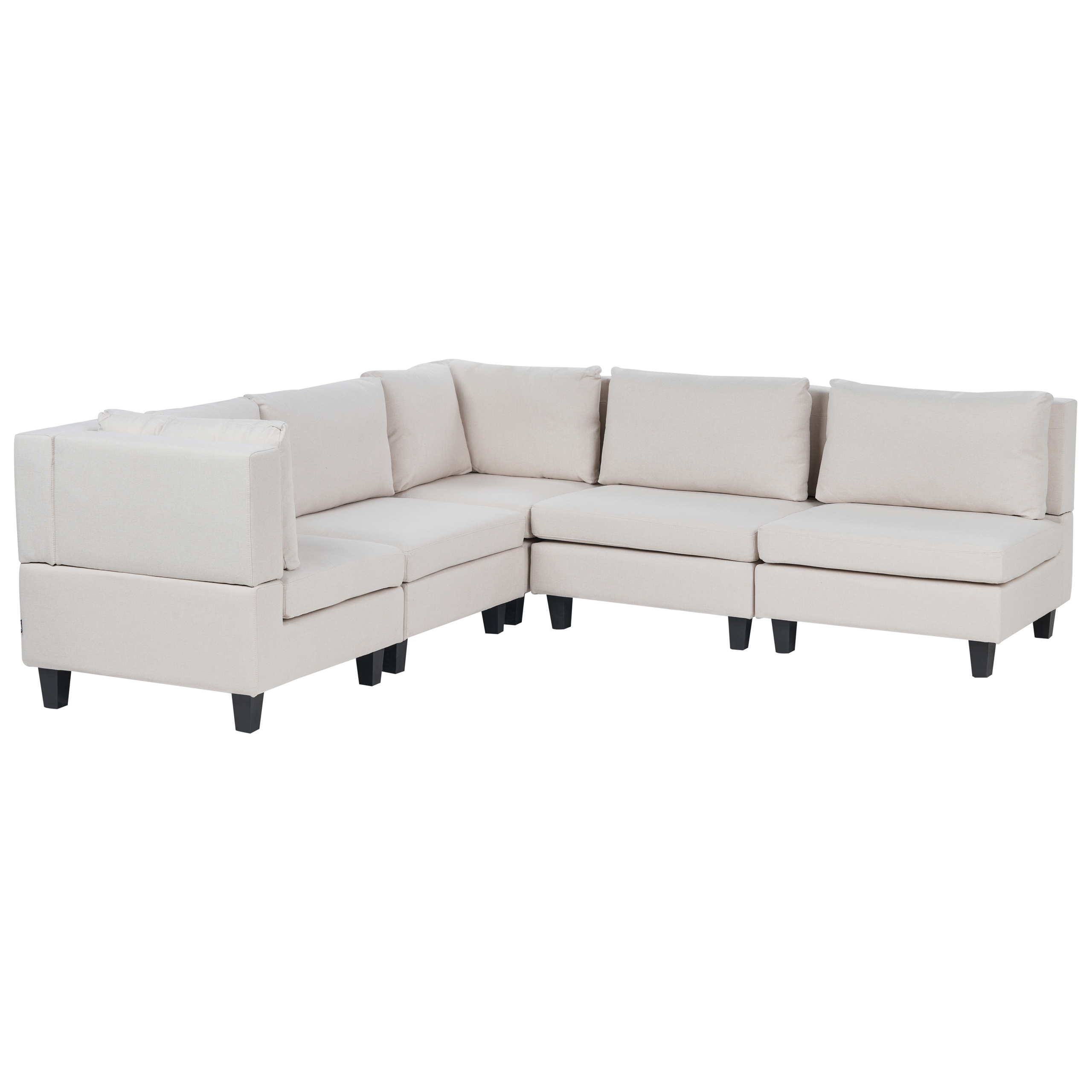 Hjørnesofa modul 5 personers UNSTAD Lys Beige Højrevendt