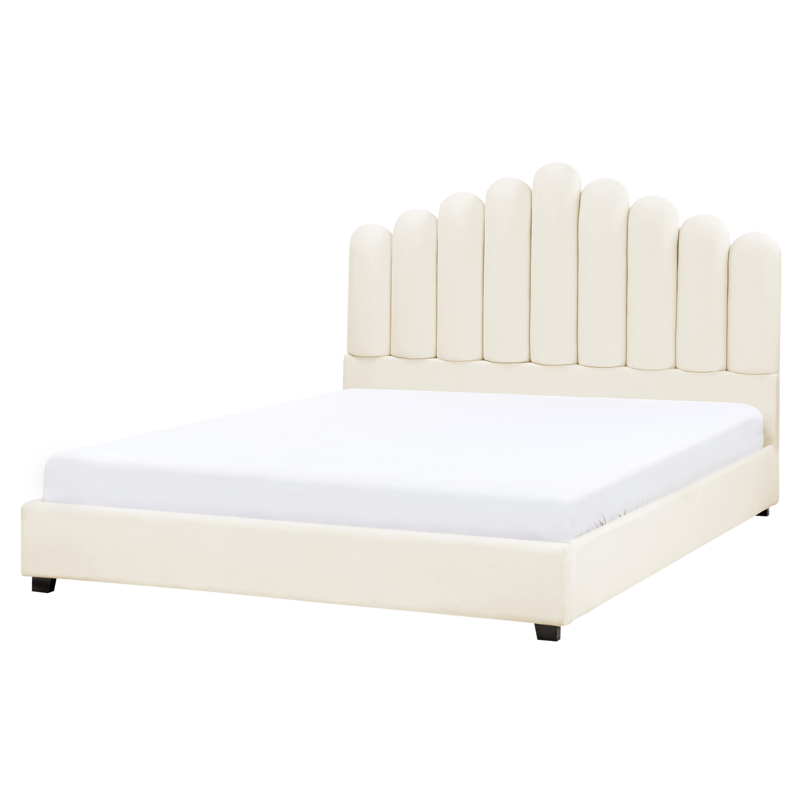 Seng Velour VINCENNES 140 x 200 cm Cremehvid