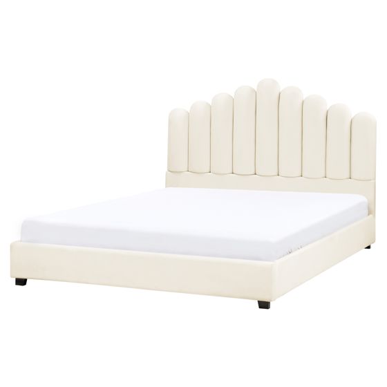 Seng Velour VINCENNES 140 x 200 cm Cremehvid