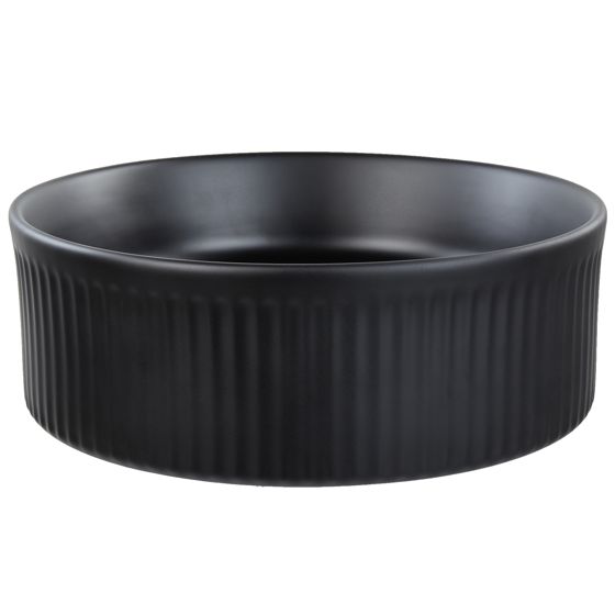 Vask til bordplade GELDO ⌀ 37 cm Keramik Sort