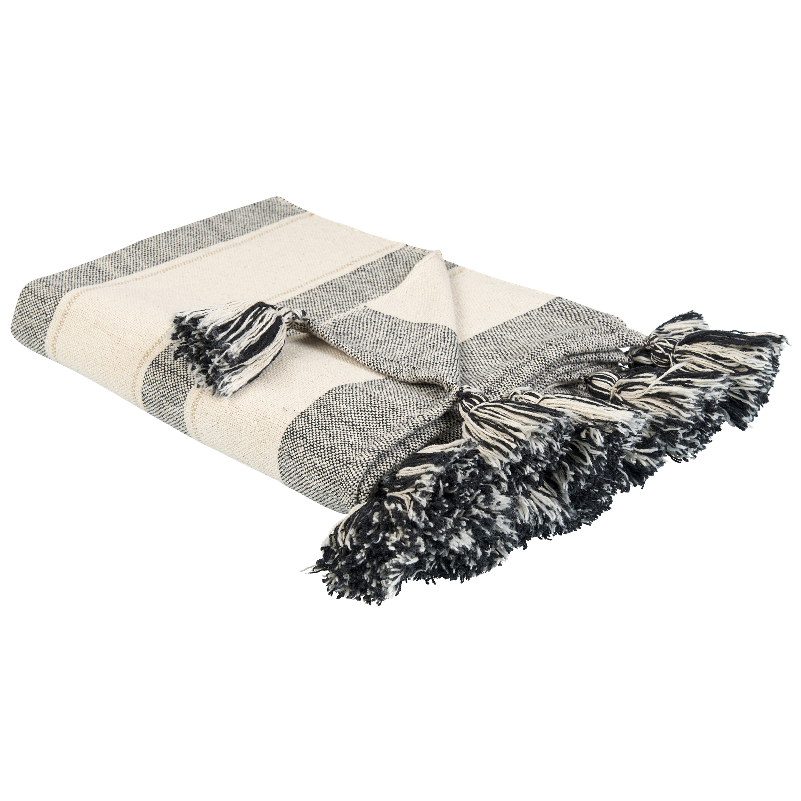 Plaid CAYIR Bomuld 130 x 170 cm Beige