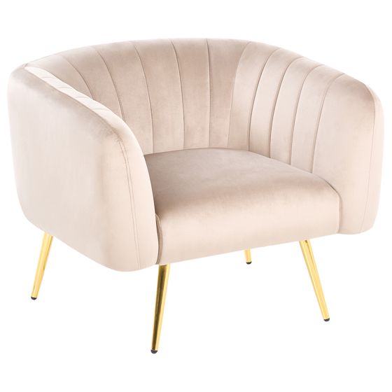 Lænestol LACONIA Velour Brungrå