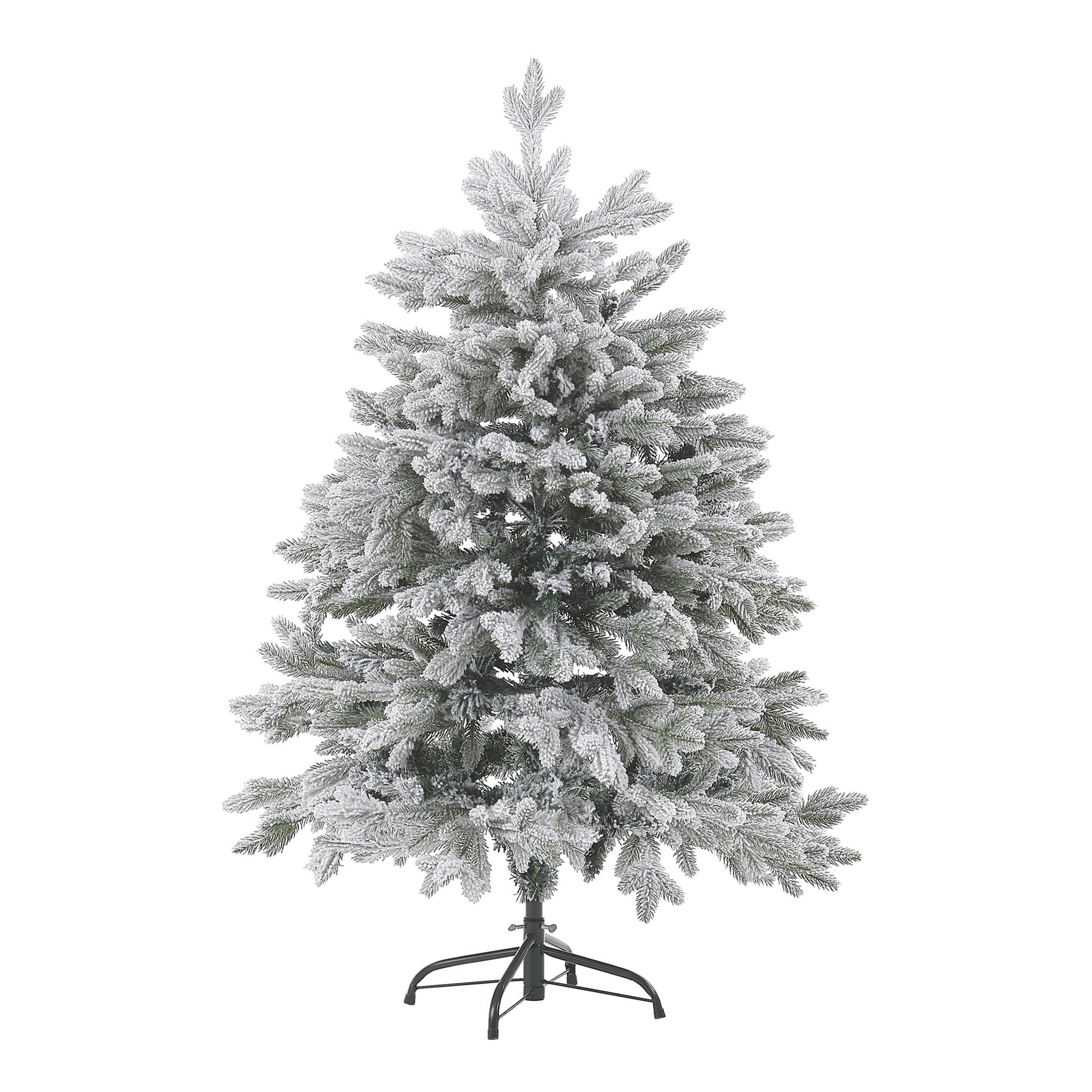 Sneklædt juletræ FORAKER 120 cm Hvid