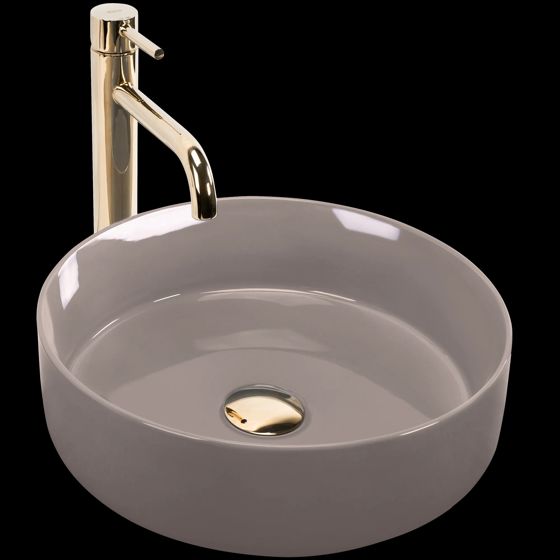REA bordmonteret håndvask SAMI SHINY Beige, 36x36x11,5cm