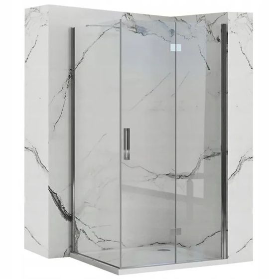 REA brusekabine MOLIER 80x90 Krom, 80x90x190cm