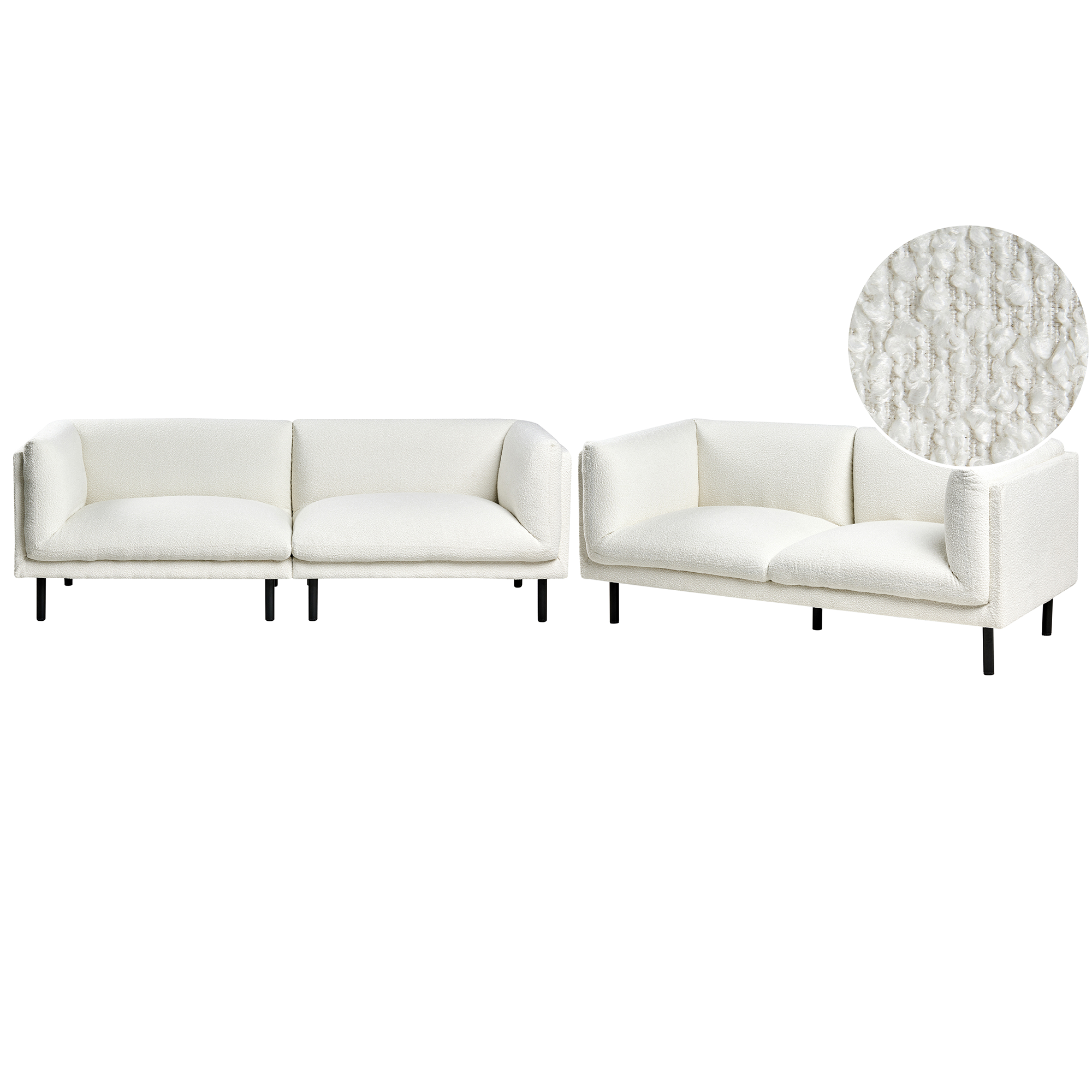 Sofasæt 5 personers VORGOD Boucle Cremehvid