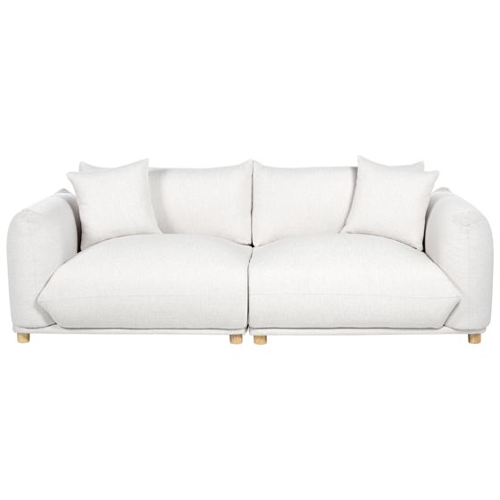 Sofa 3 personers LUVOS Cremehvid