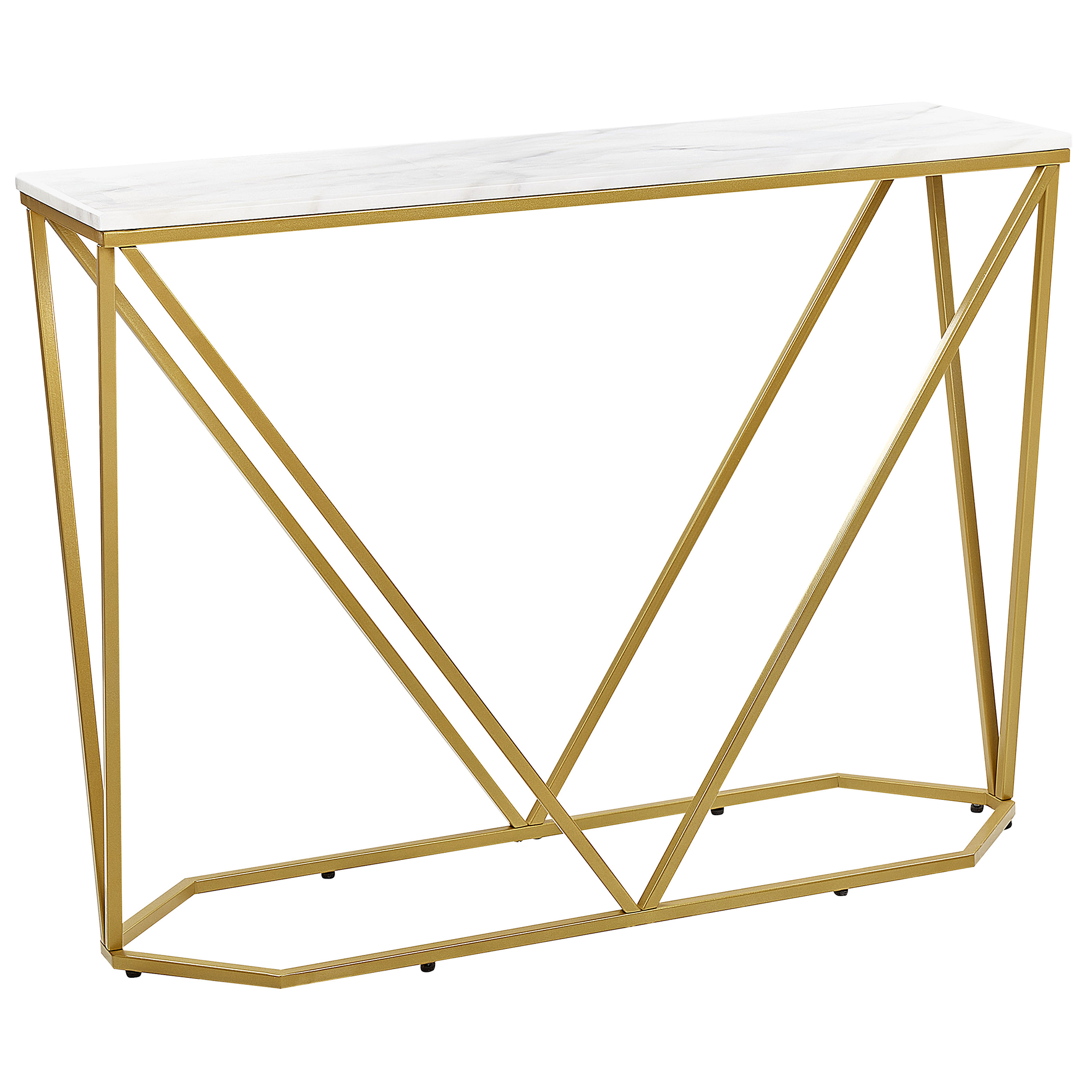 Konsolbord HAZEN Marmor/guld