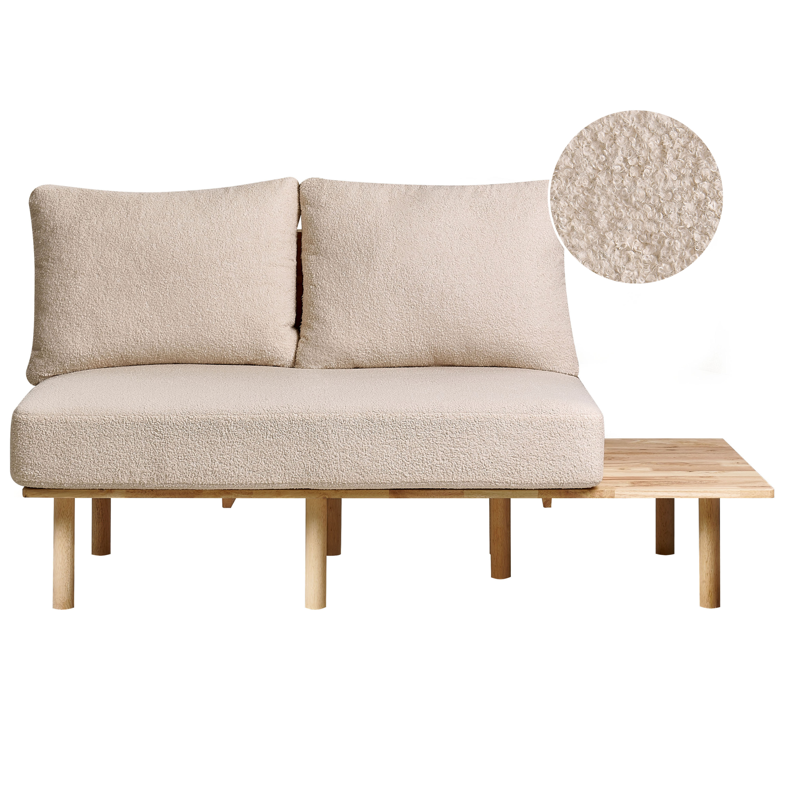Sofa 2 personers SALO med sofabord Boucle Beige