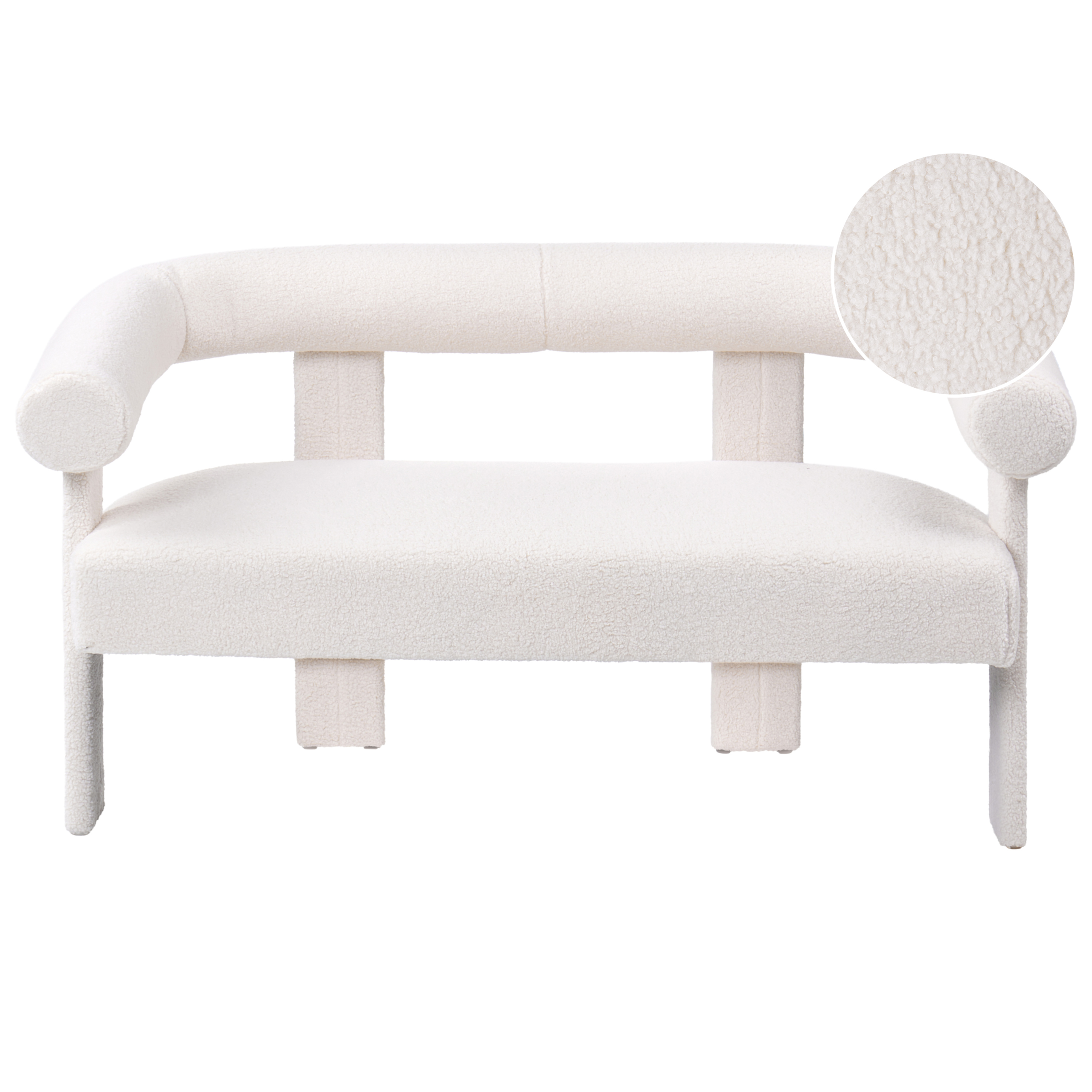 Sofa 2 personers ILBRO Boucle Cremehvid