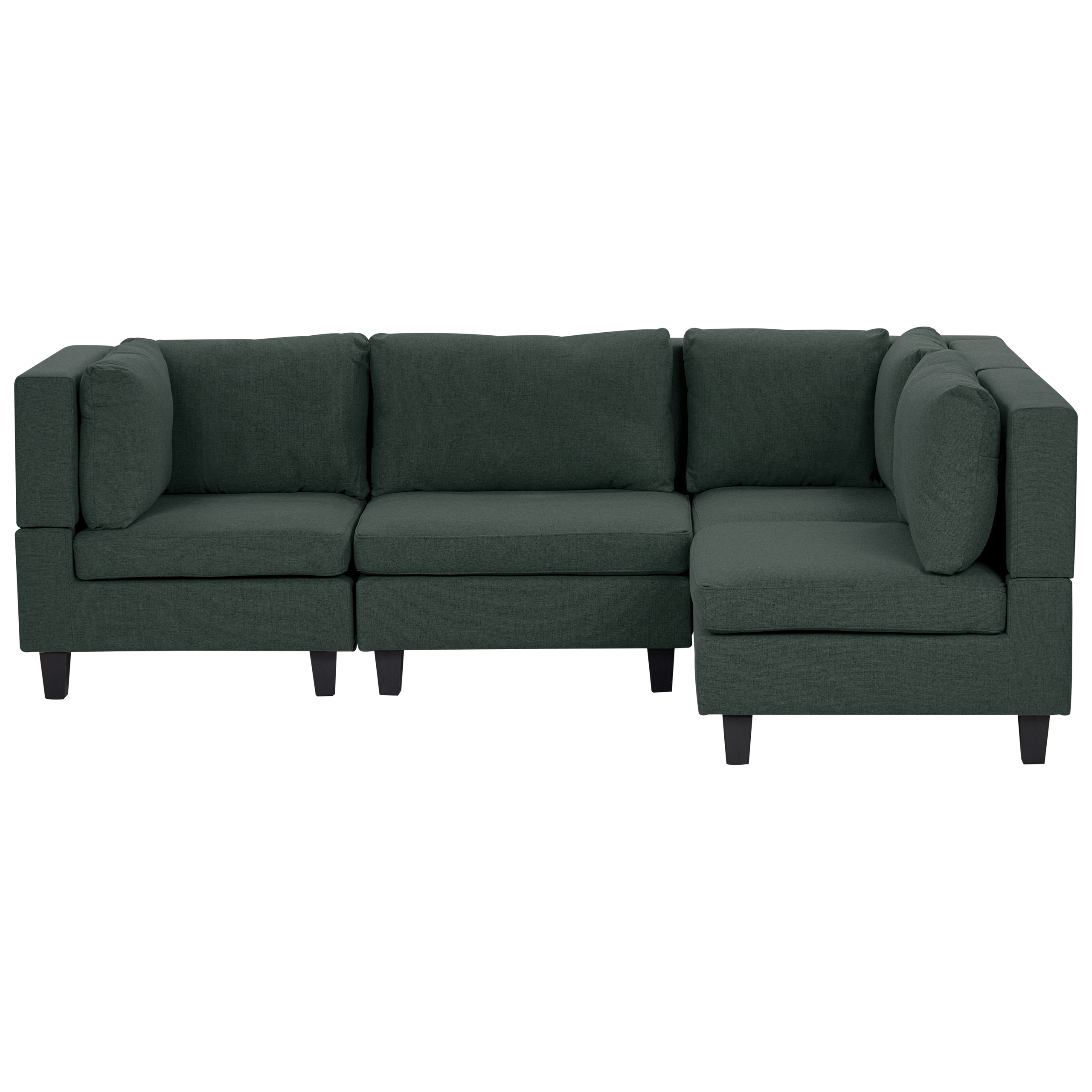 Hjørnesofa modul 4 personers UNSTAD Mørkegrøn Venstrevendt