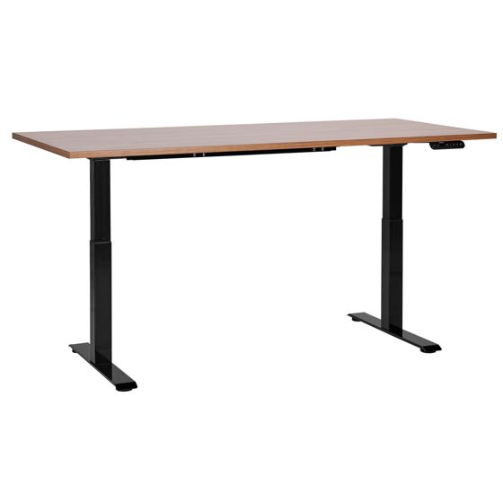 Elektrisk justerbart hæve sænkebord DESTINES 160 cm 72 cm Brun/sort
