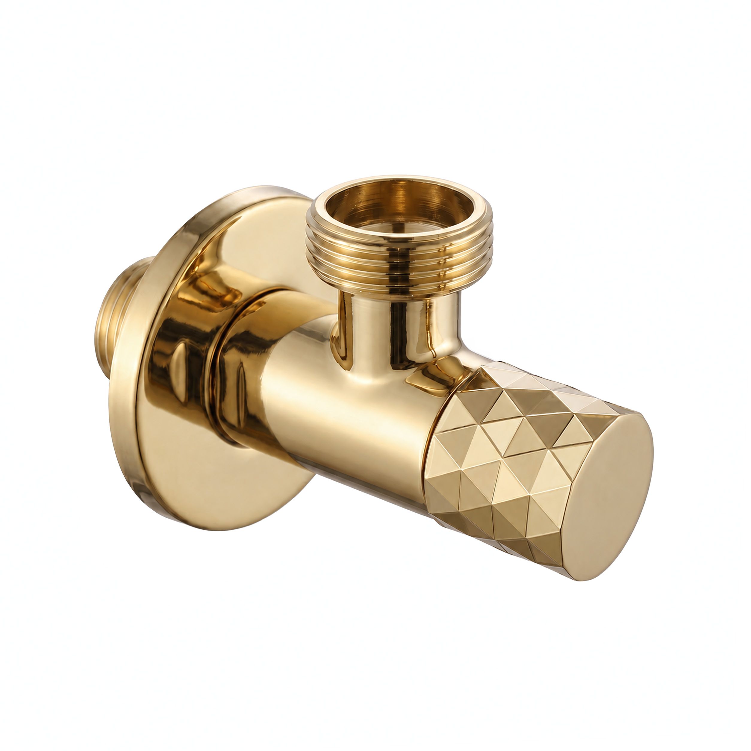 REA vinkelventil Diamond 03 1/2" x 3/4" , Guld, 6,6x5x4,1cm