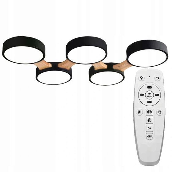 TOOLIGHT loftlampe APP526-5C FLAT Sort 95x35x3,5cm