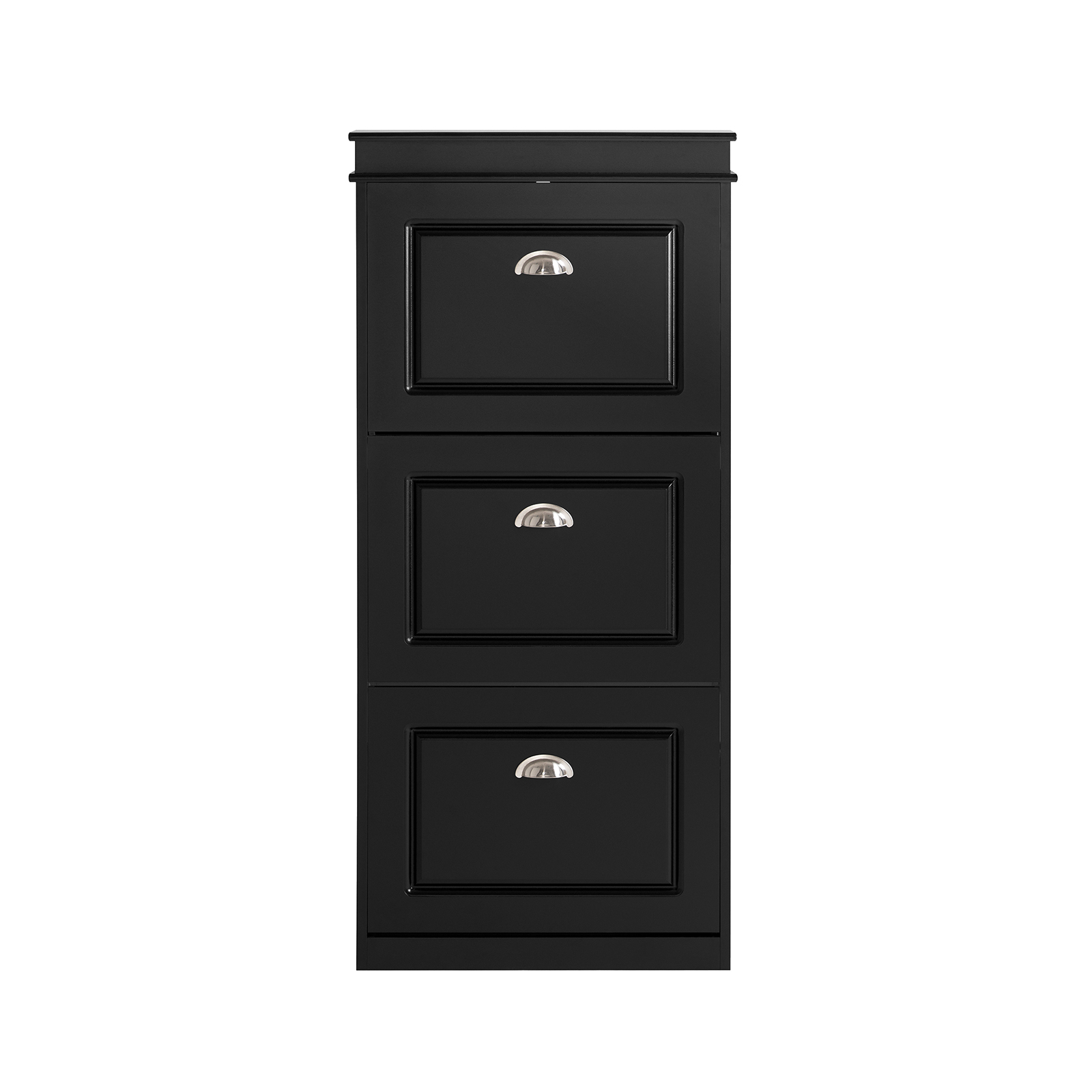 ```html<p>SoBuy Scarpiera Salvaspazio Slim Mobiletto da Ingresso 3 Ante a Ribalta, Armadio Portascarpe Scarpiera Moderna per Ingresso, Corridoio o Camera da Letto 53x24x117cm Nero FSR94-SCH</p>```