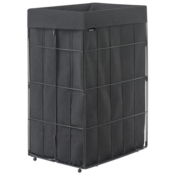 Vasketøjskurv CULPINA Metal Sort 72 L