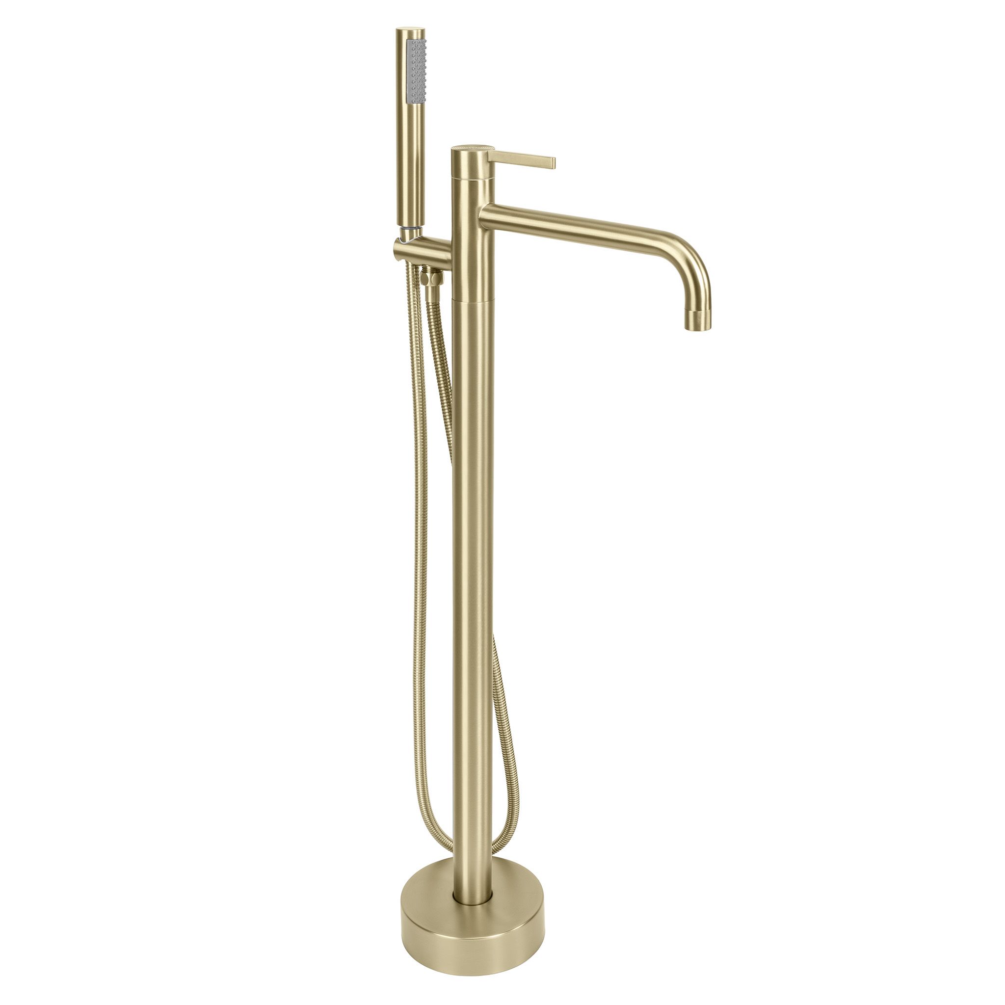 REA gulvmonteret badekarsarmatur Foster , Børstet guld, 30,5x16x97,5cm
