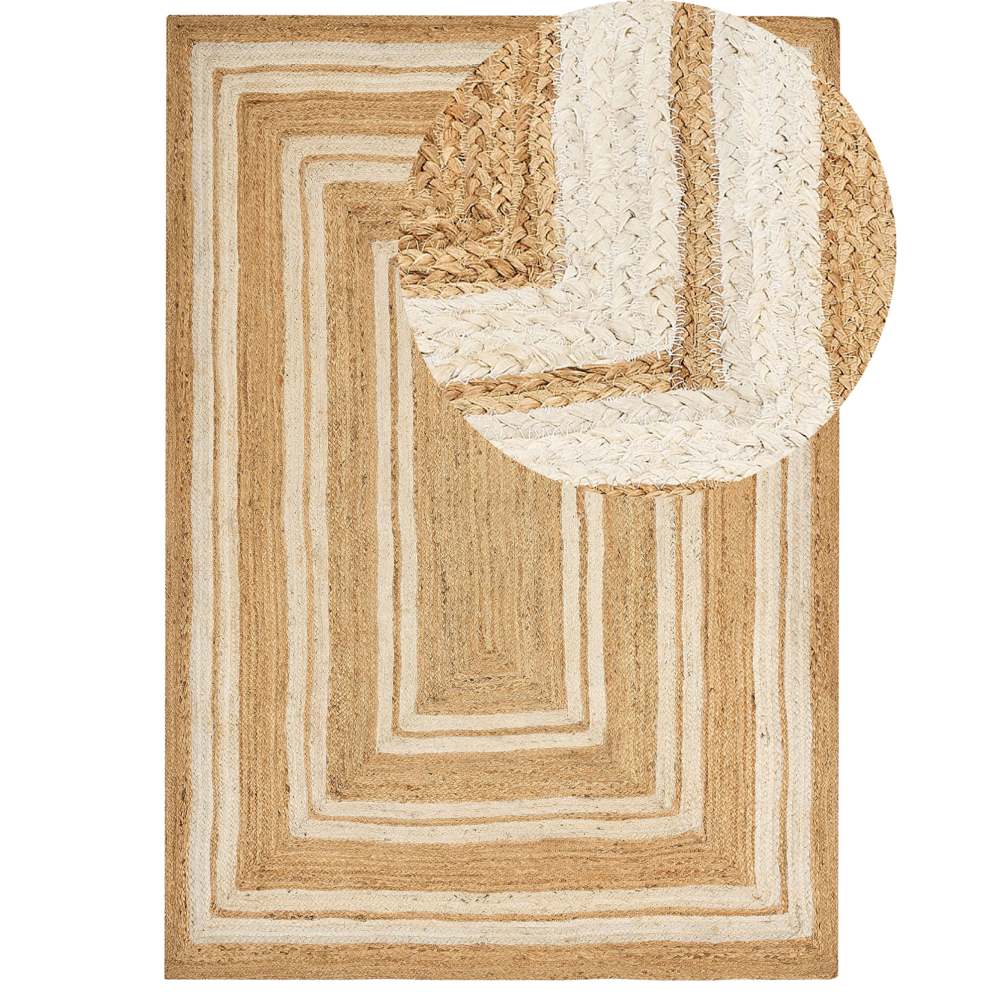 Gulvtæppe ELMALI Beige 160 x 230 cm Jute