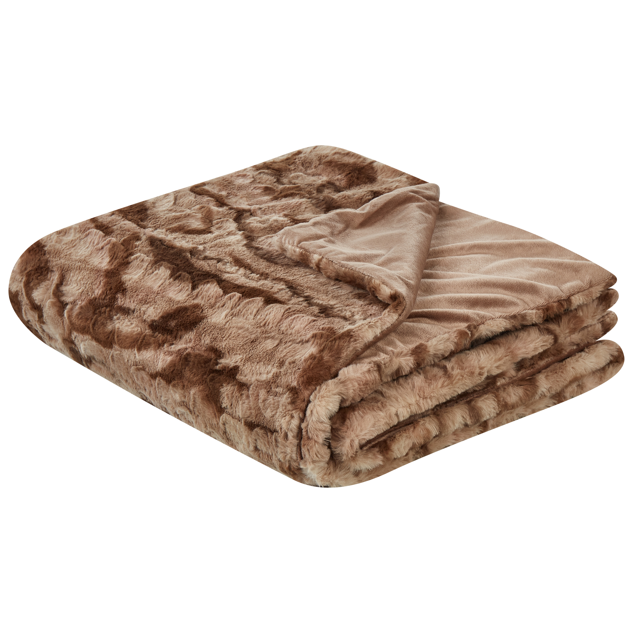Plaid BAKIRA Kunstig pels 200 x 220 cm Brun