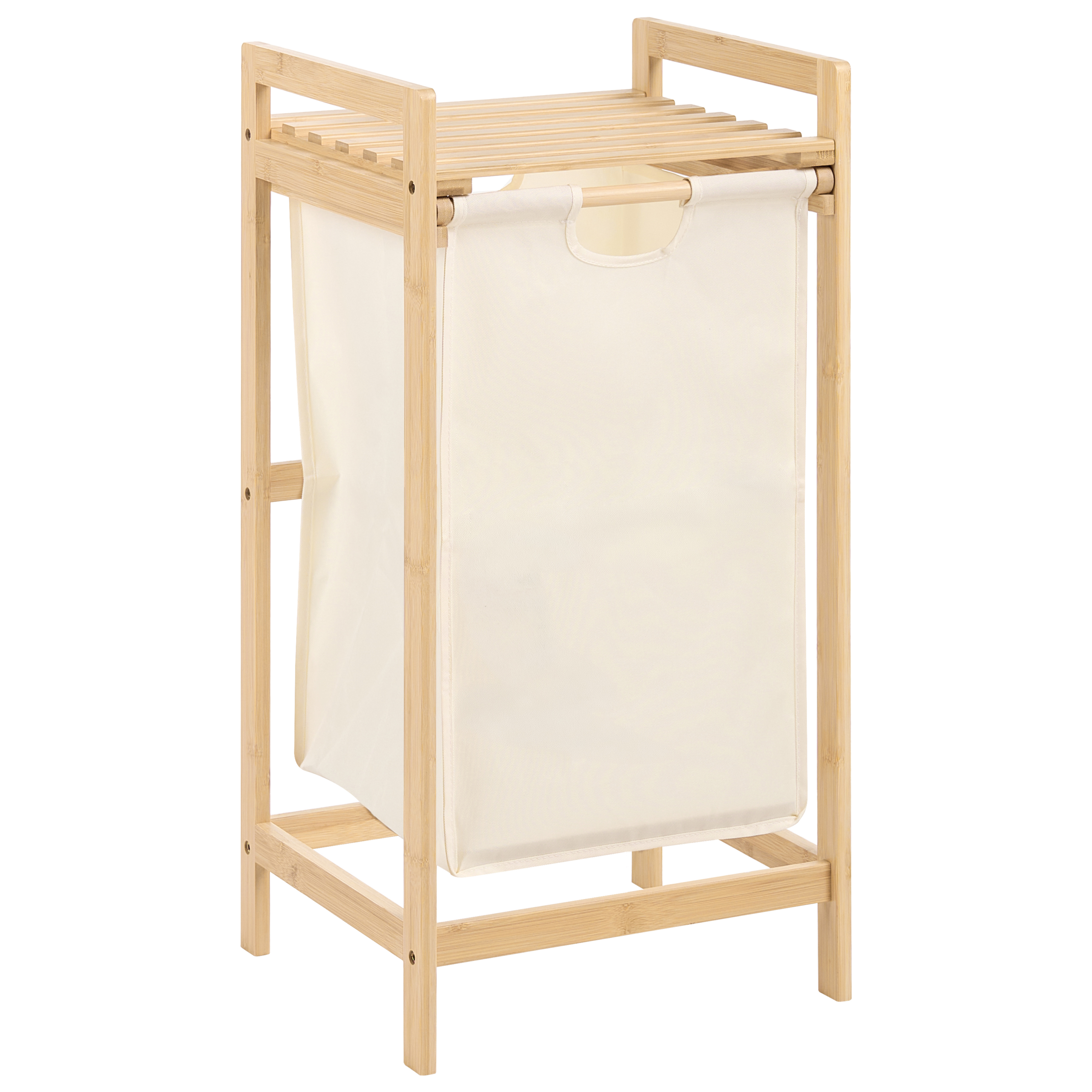 Vasketøjskurv TOROTAL Bambus Lysebrun/beige 40 L
