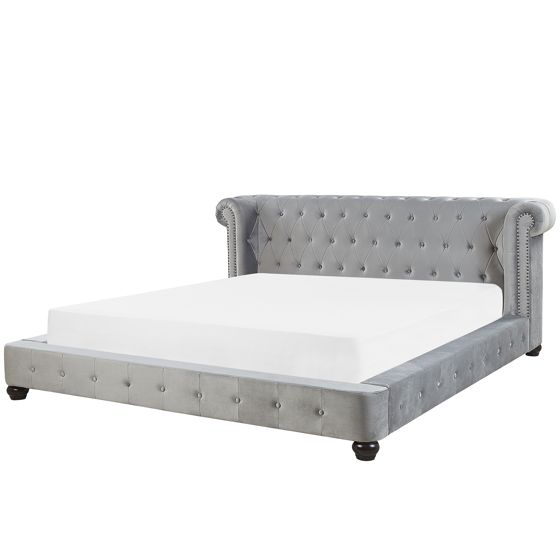 Seng Velour CAVAILLON 180 x 200 cm Lysegrå