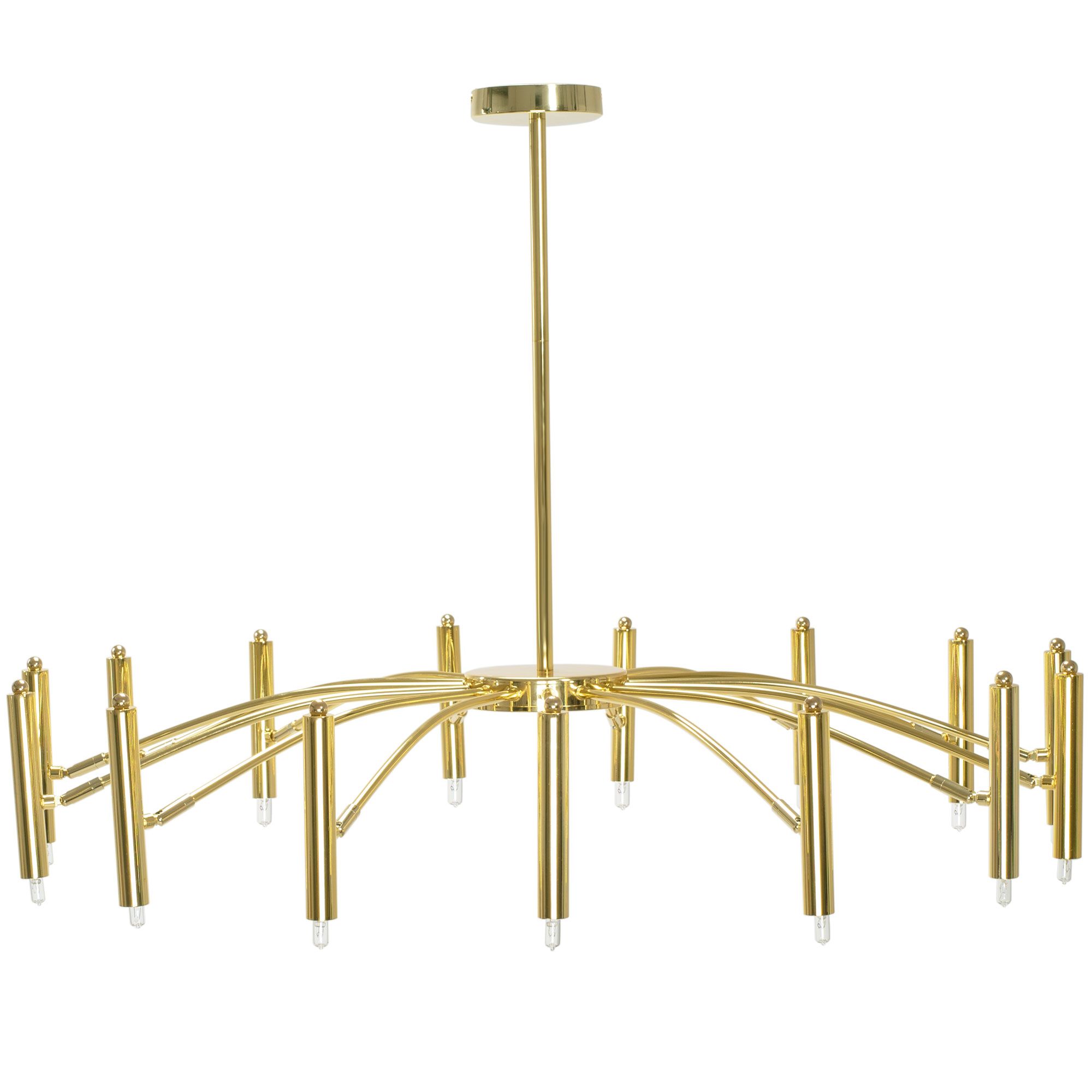 TOOLIGHT hængende loftlampe APP1197-15CP Guld 97x97x68cm