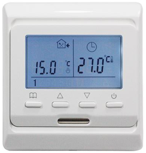 Finelectro Gulvvarmetermostat 230V 16A digitalt display med ugetimer IP20 wifi hvid