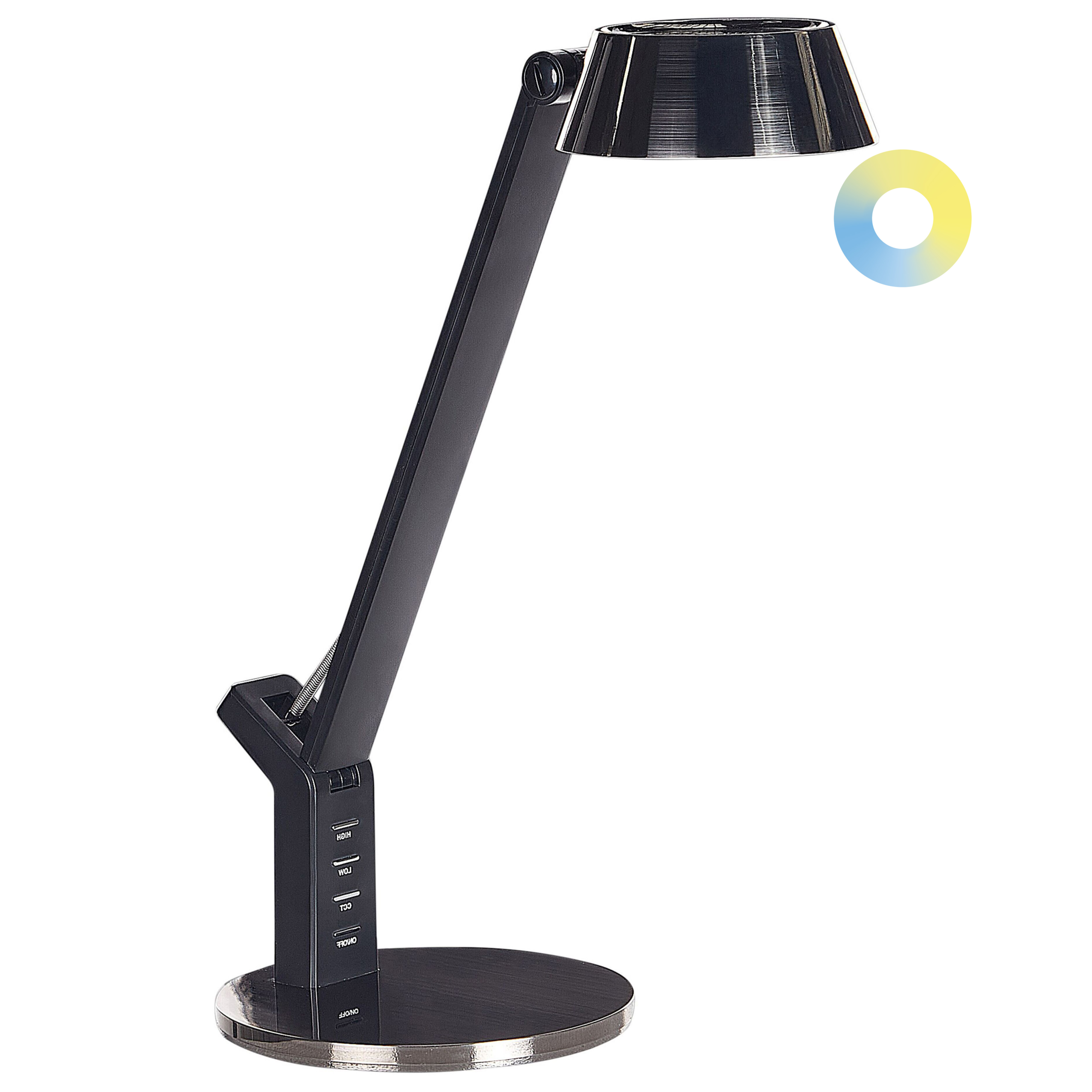 LED skrivebordslampe CHAMAELEON med USB-port Metal Messing