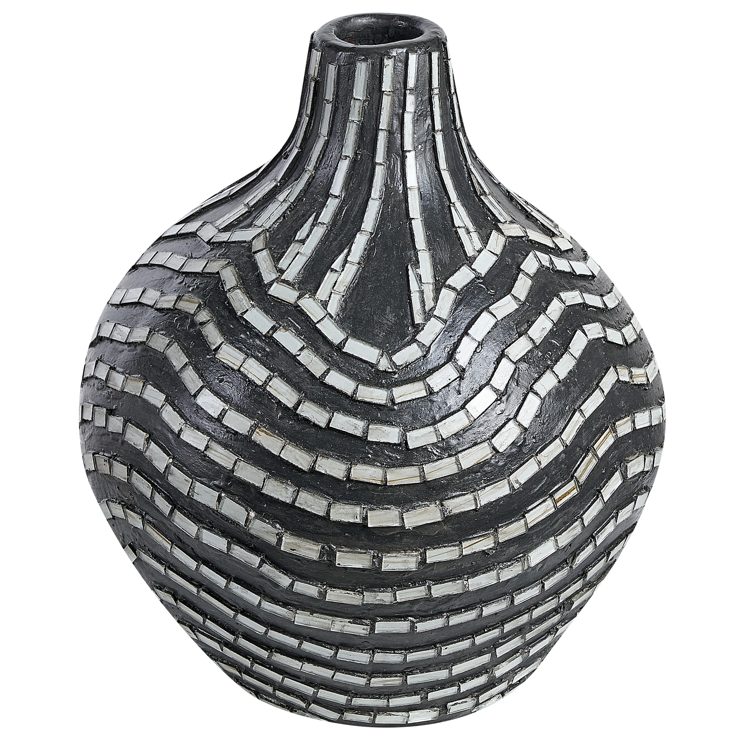Dekovase KUALU 35 cm Keramik Sort