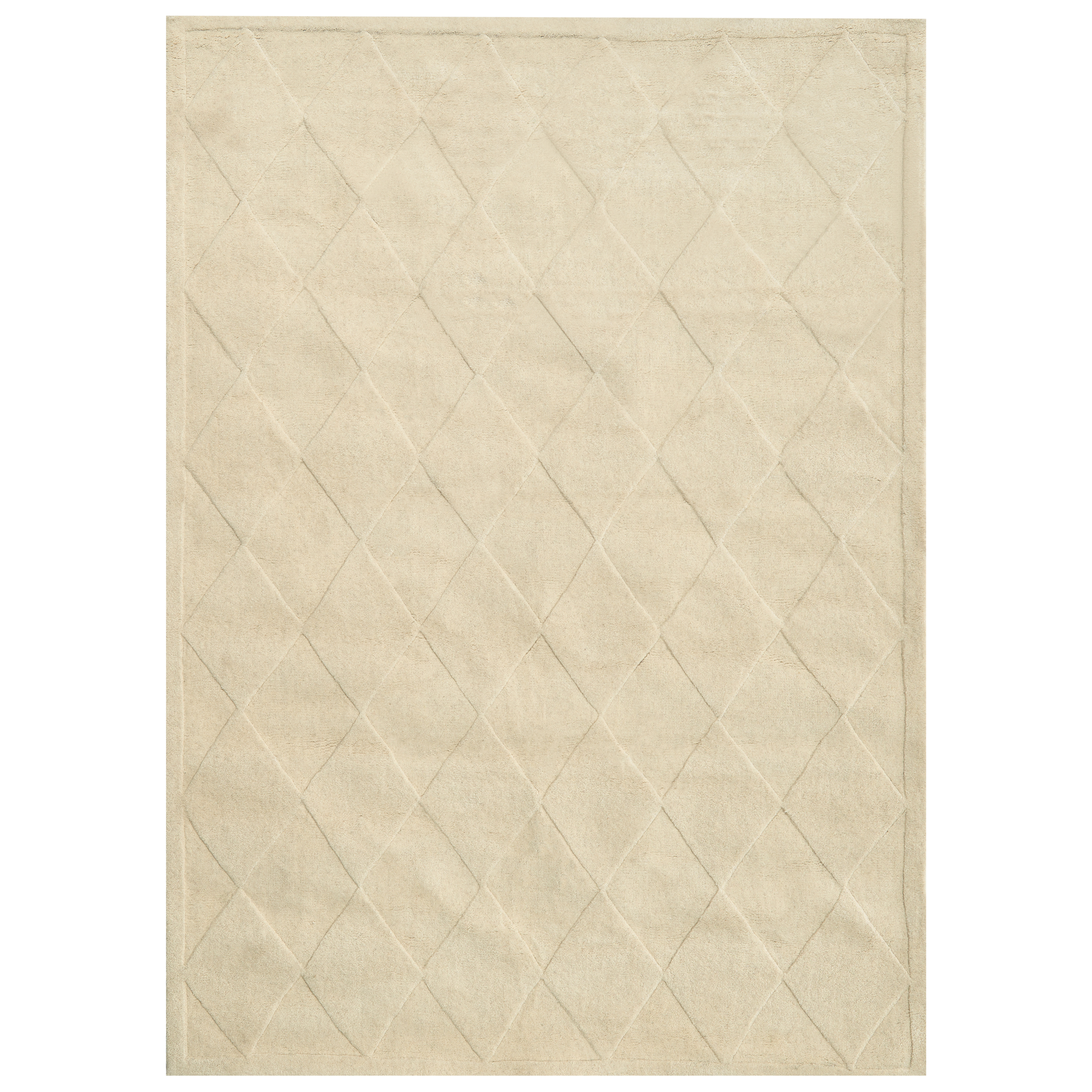 Gulvtæppe LUNARA Lys Beige 160 x 230 cm Uld