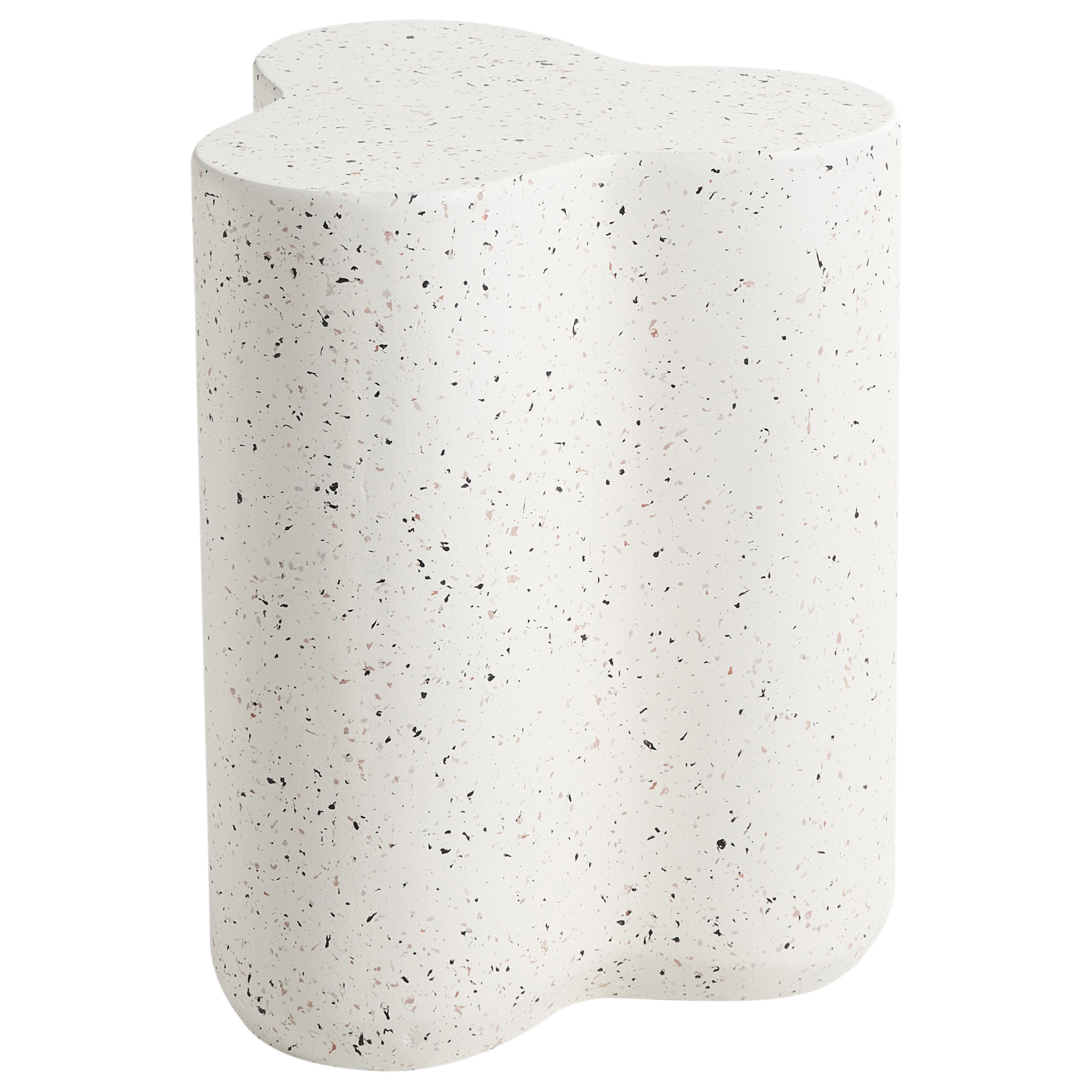 Bord TELLARO 32 cm 37 cm Terrazzo effekt Cremehvid