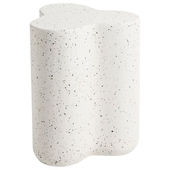 Bord TELLARO 32 cm 37 cm Terrazzo effekt Cremehvid