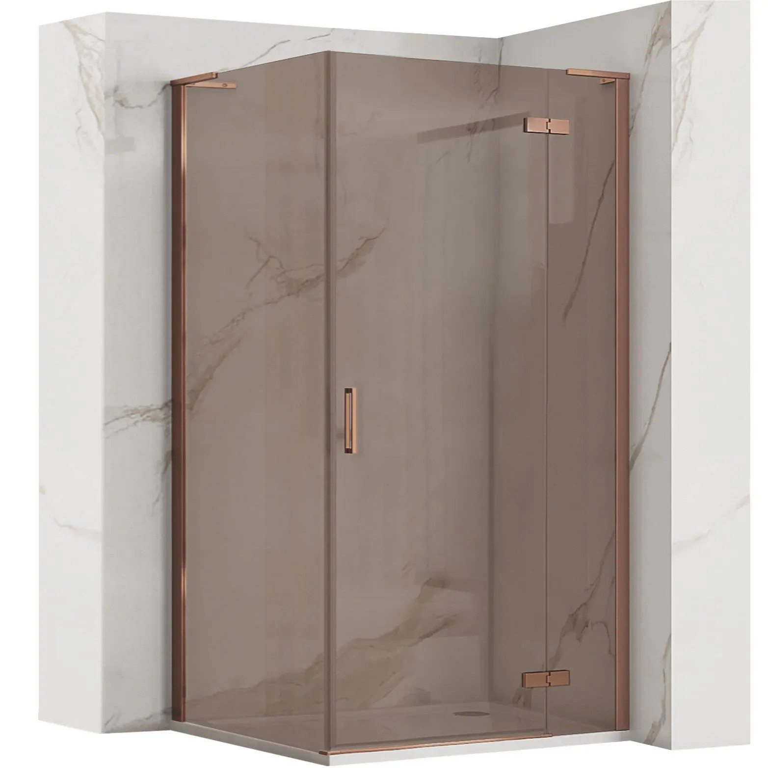 REA brusekabine Hugo 100x90 100x90 Børstet kobber, 100x90x200,5cm