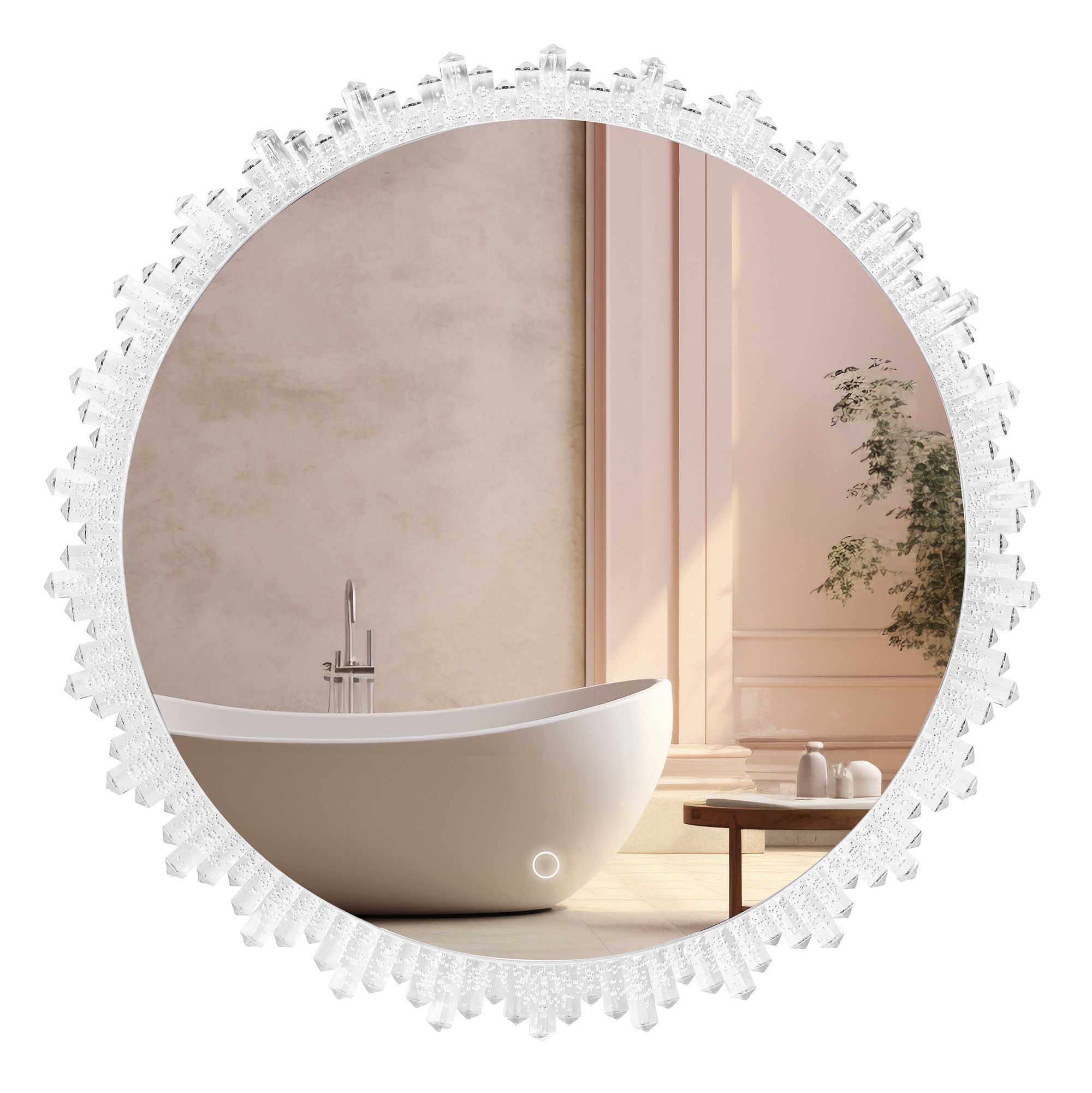 REA spejl LED YH-3564 60CM Gennemsigtig 60x60x2cm