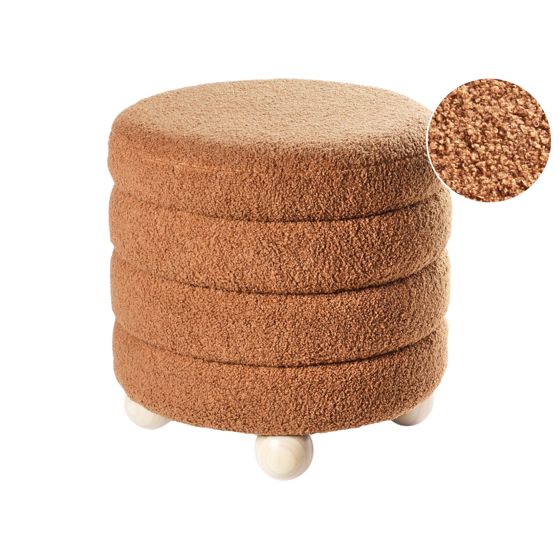 Puf CHILLY Boucle Guldbrun