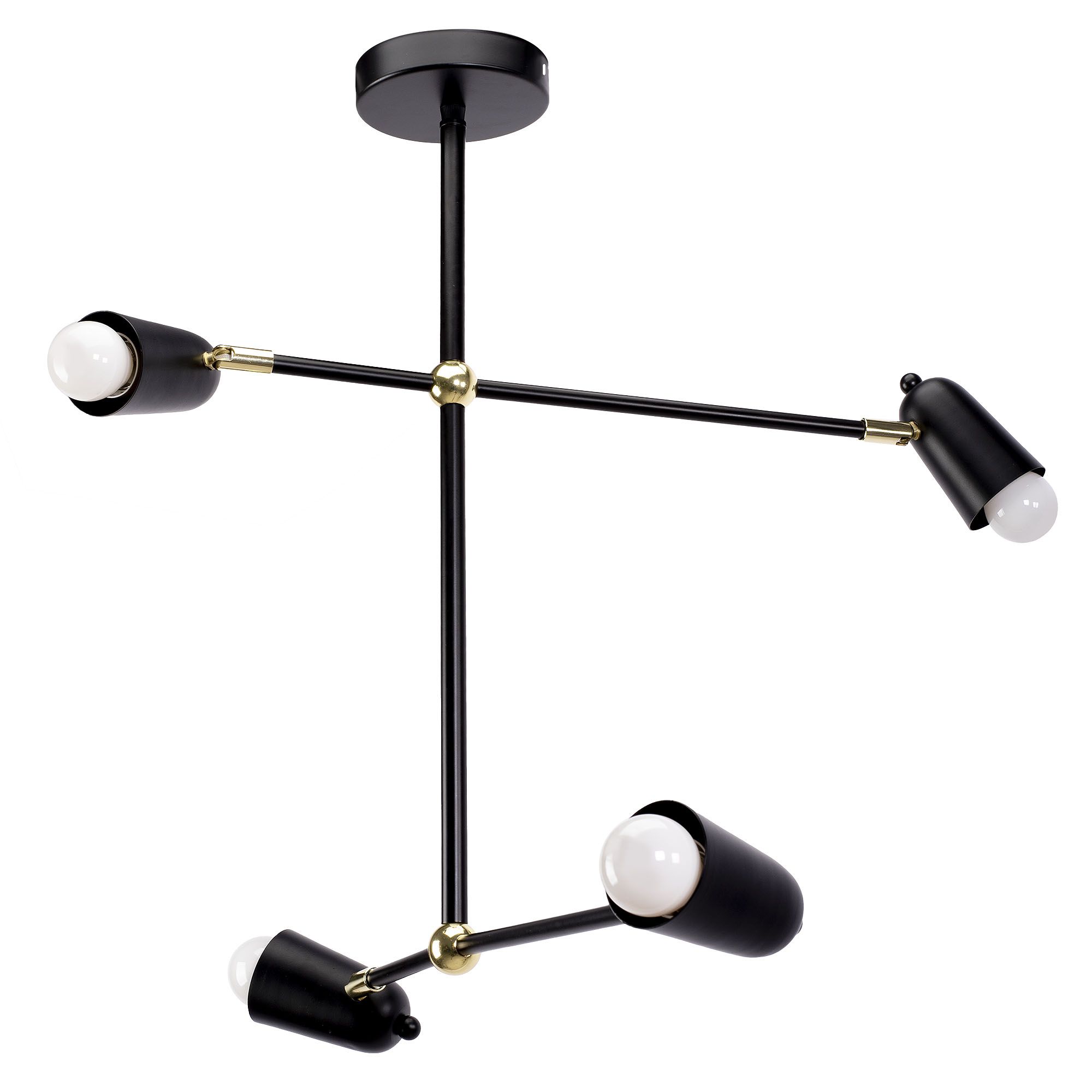 TOOLIGHT hængende loftlampe APP1708-4CP Sort 55x58x55cm