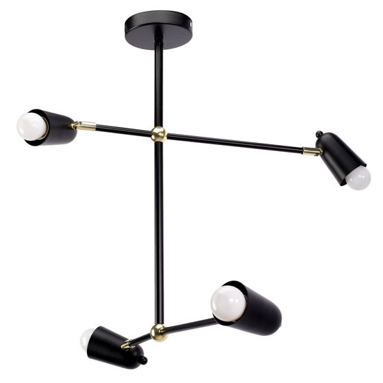 TOOLIGHT hængende loftlampe APP1708-4CP Sort 55x58x55cm