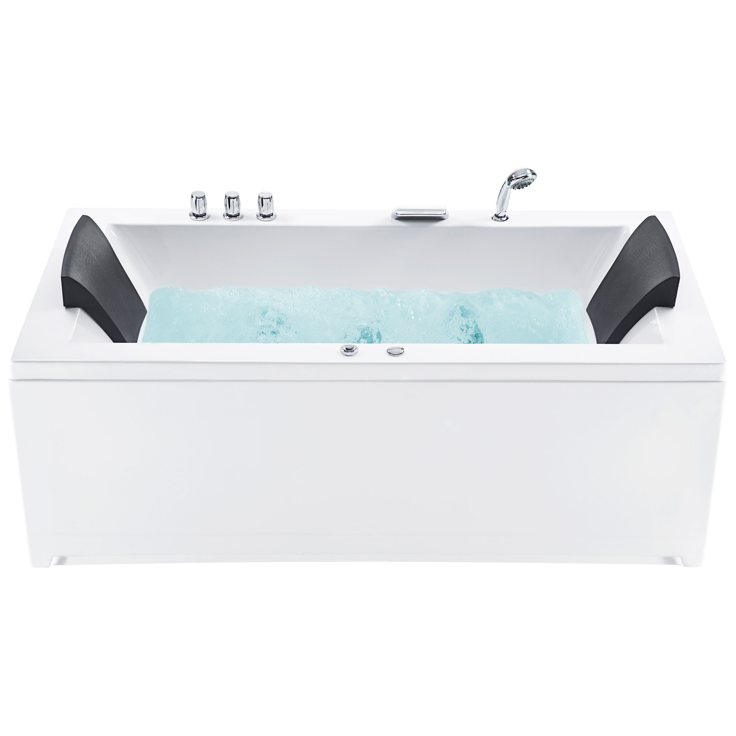 Hjørne-boblebad med LED VARADERO 183 x 90 cm Hvid Venstrevendt
