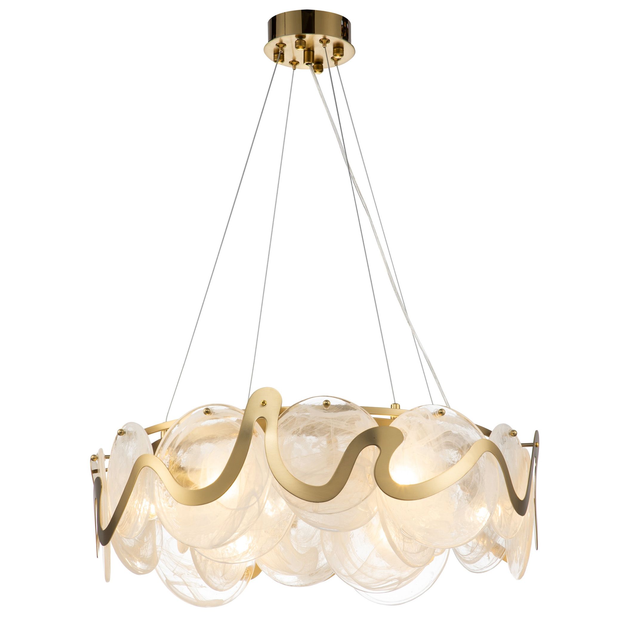 TOOLIGHT pendellampe APP1544-8CP, Børstet guld, 58x58x4cm