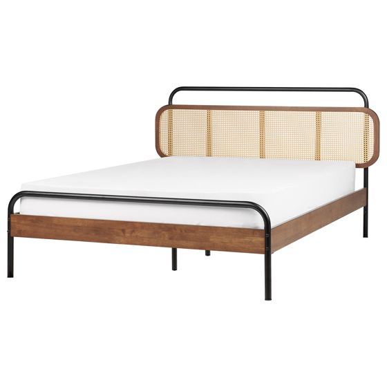 Seng Rattan BOUSSICOURT 140 x 200 cm Mørkebrun
