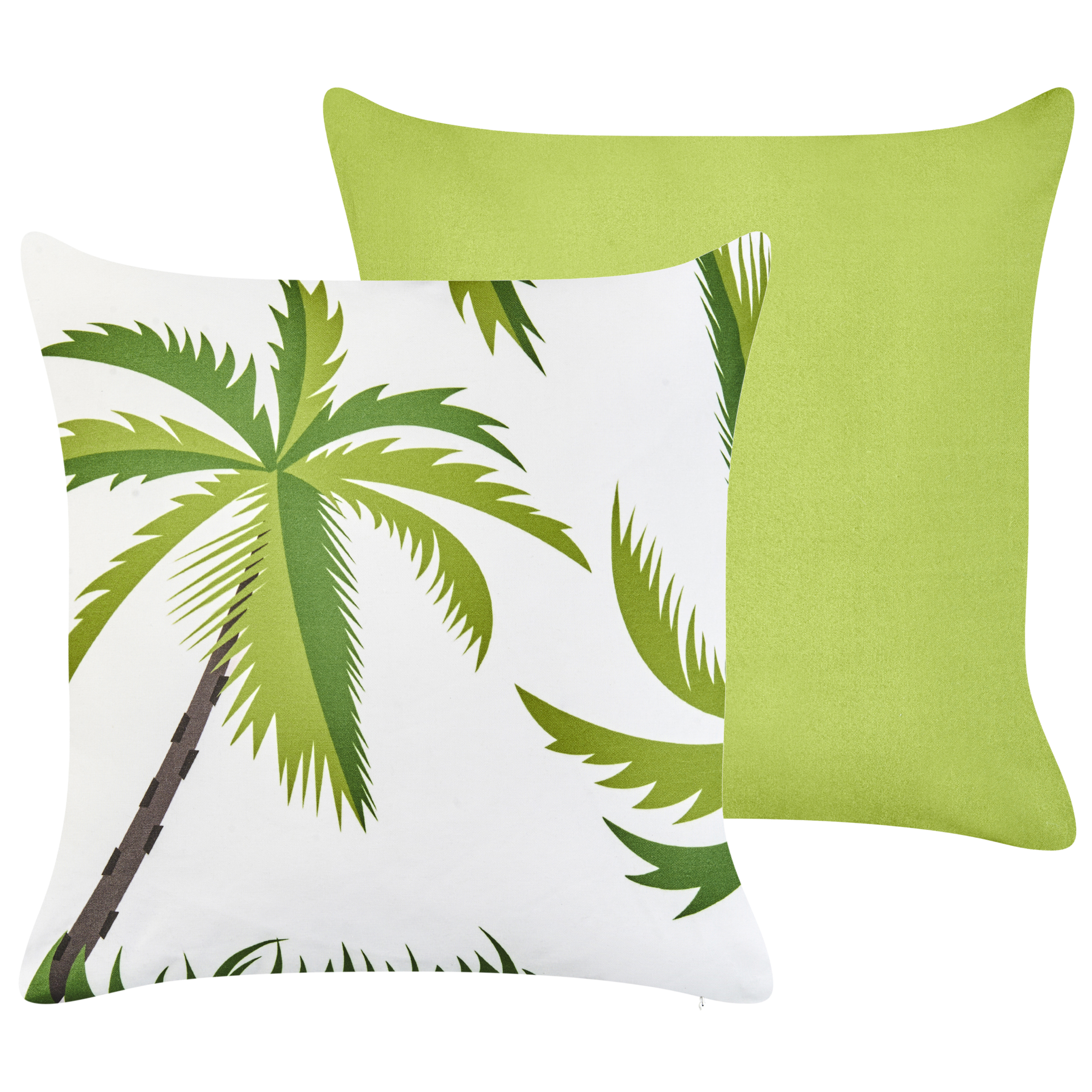 Sæt af 2 havehynder SEASIDE Plante mønster 45 x 45 cm Grøn