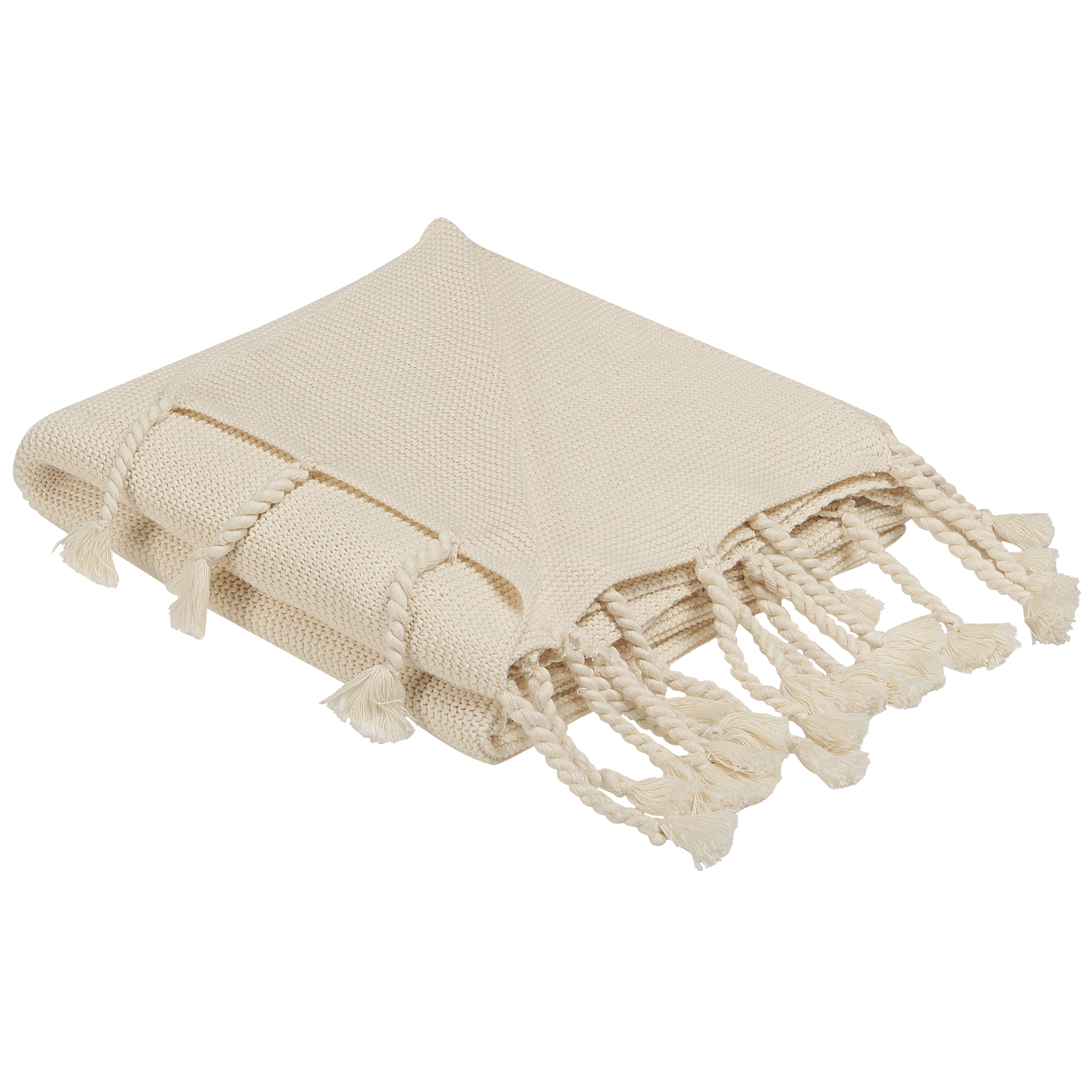 Plaid NAZILLI Bomuld 125 x 150 cm Beige