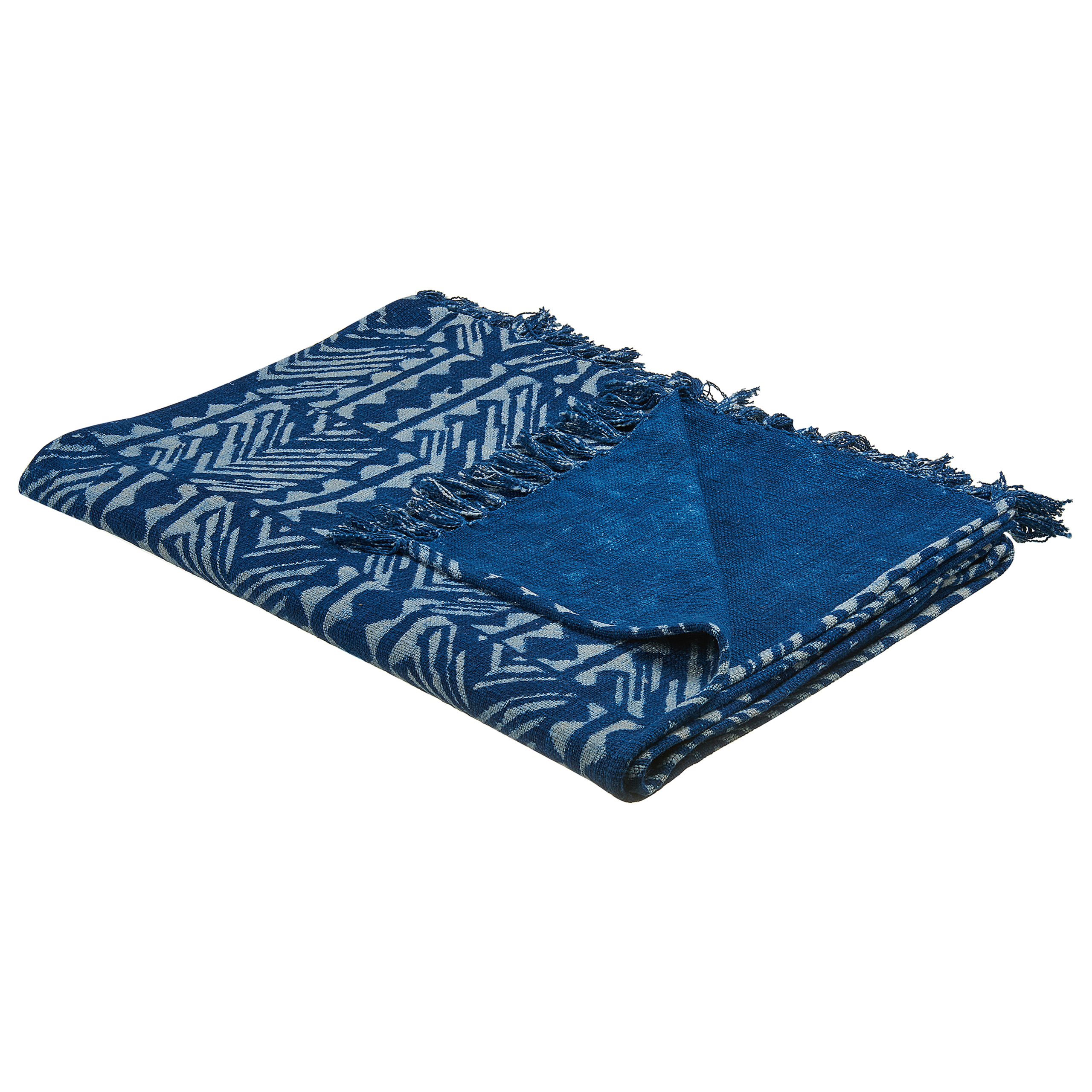 Plaid SHIVPURI Bomuld 130 x 180 cm Blå