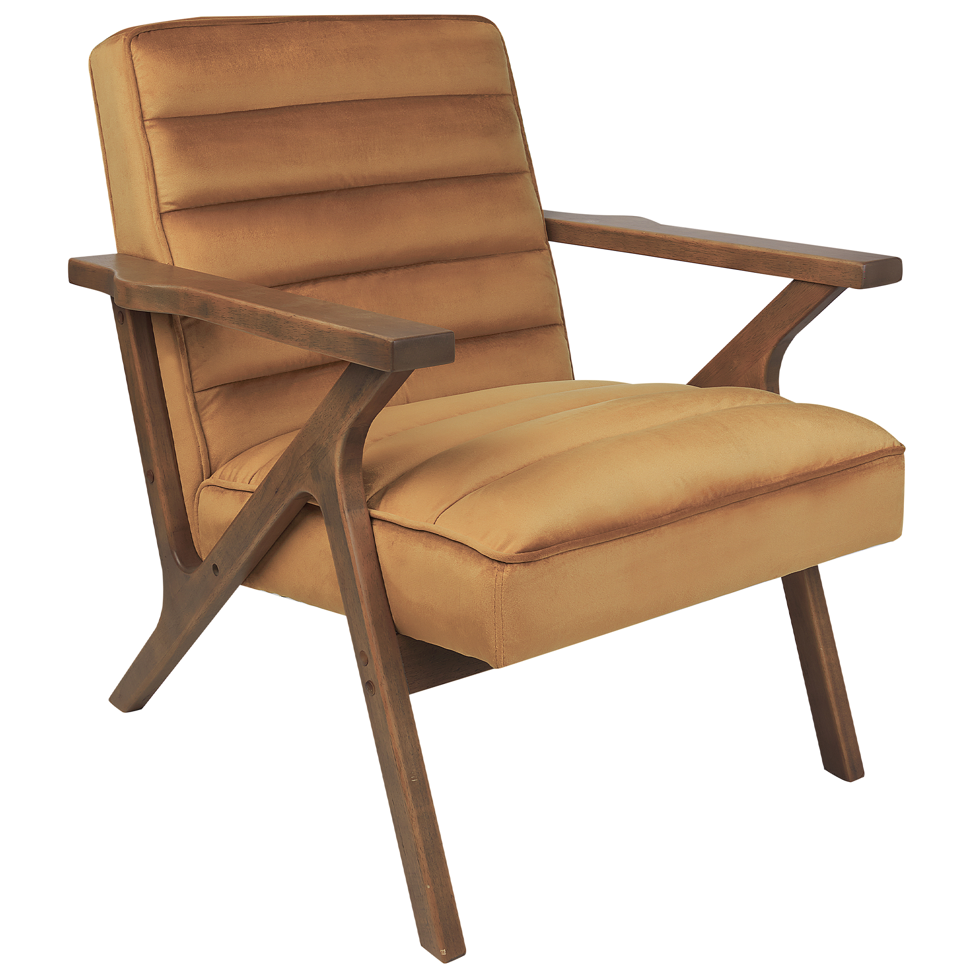 Lænestol KISA Velour Brun