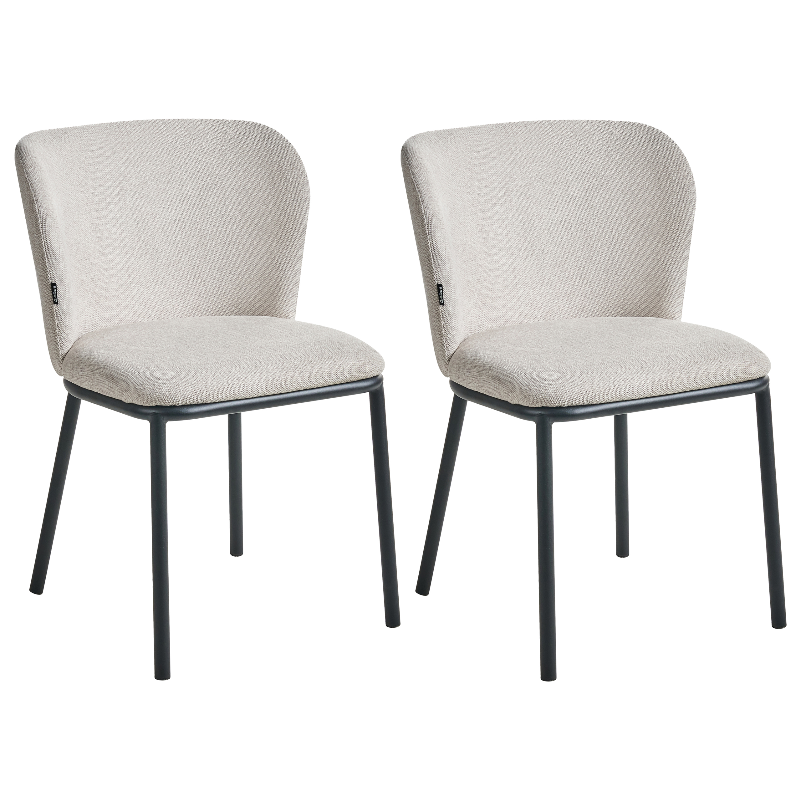 Sæt med 2 spisebordsstole ARTESIA Lys Beige
