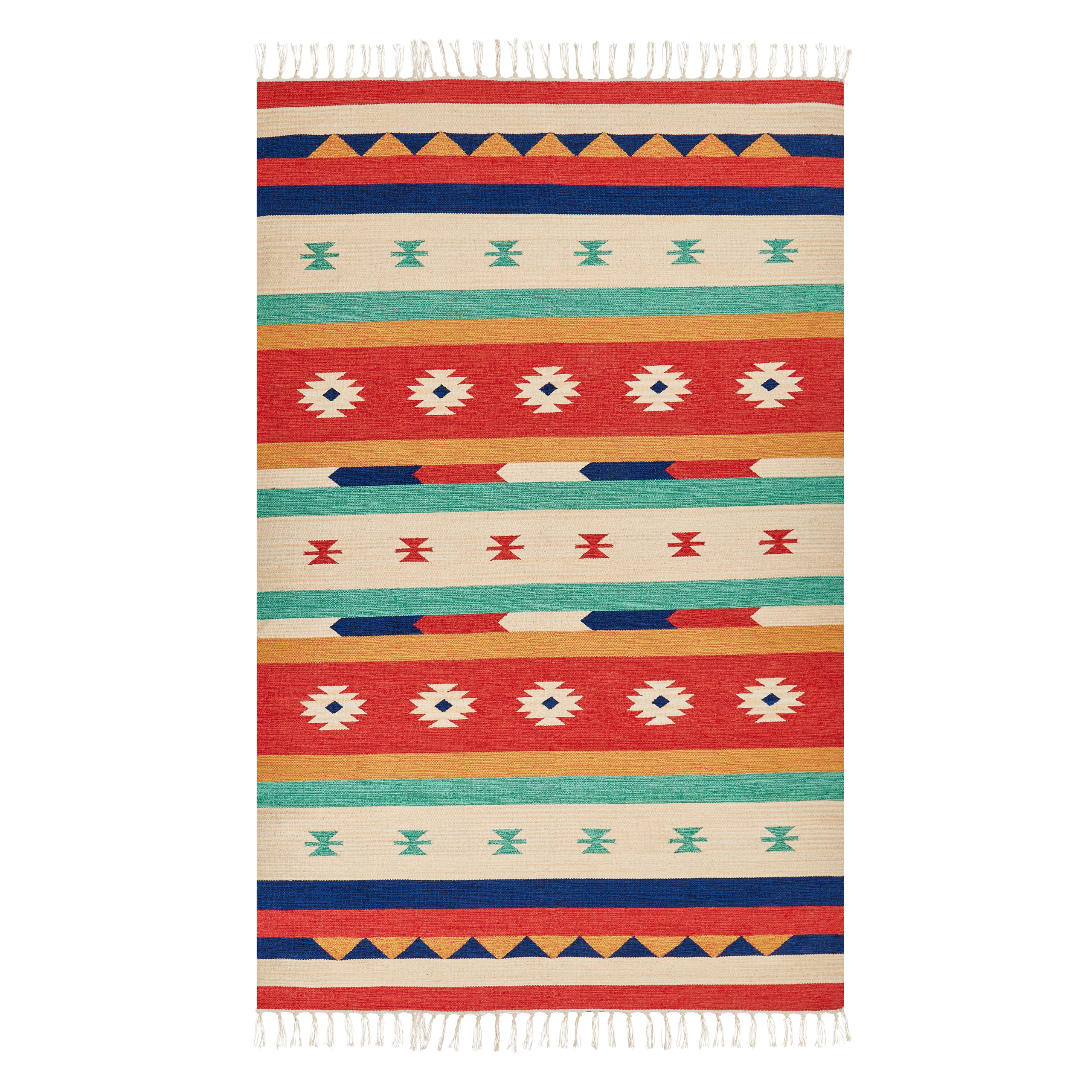 Gulvtæppe MARGARA Multifarvet 140 x 200 cm Kelim Bomuld