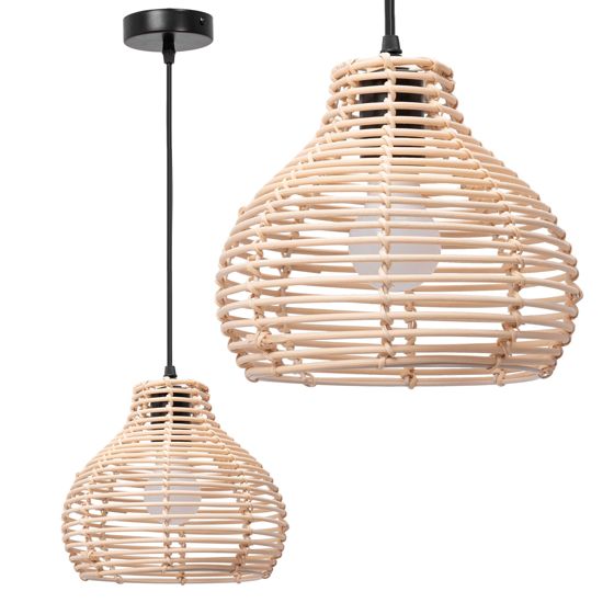 TOOLIGHT hængende loftlampe APP984-1CP BOHO Brun 23x23x21cm