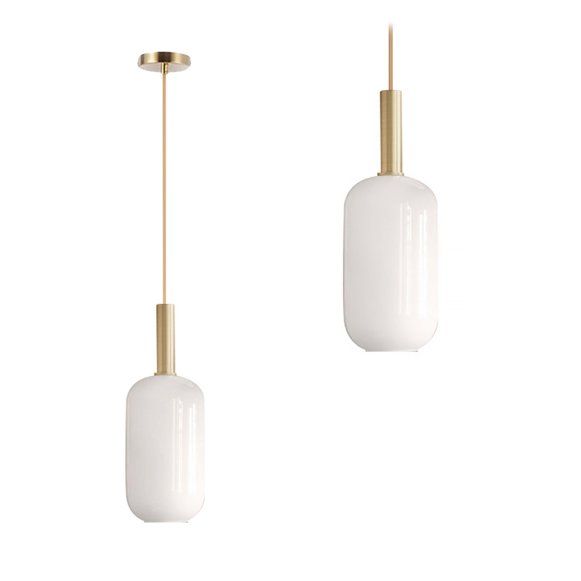 TOOLIGHT hængende loftlampe APP667-1CP Guld/Hvid 27x16x80cm