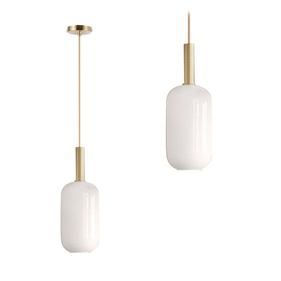 TOOLIGHT hængende loftlampe APP667-1CP Guld/Hvid 27x16x80cm